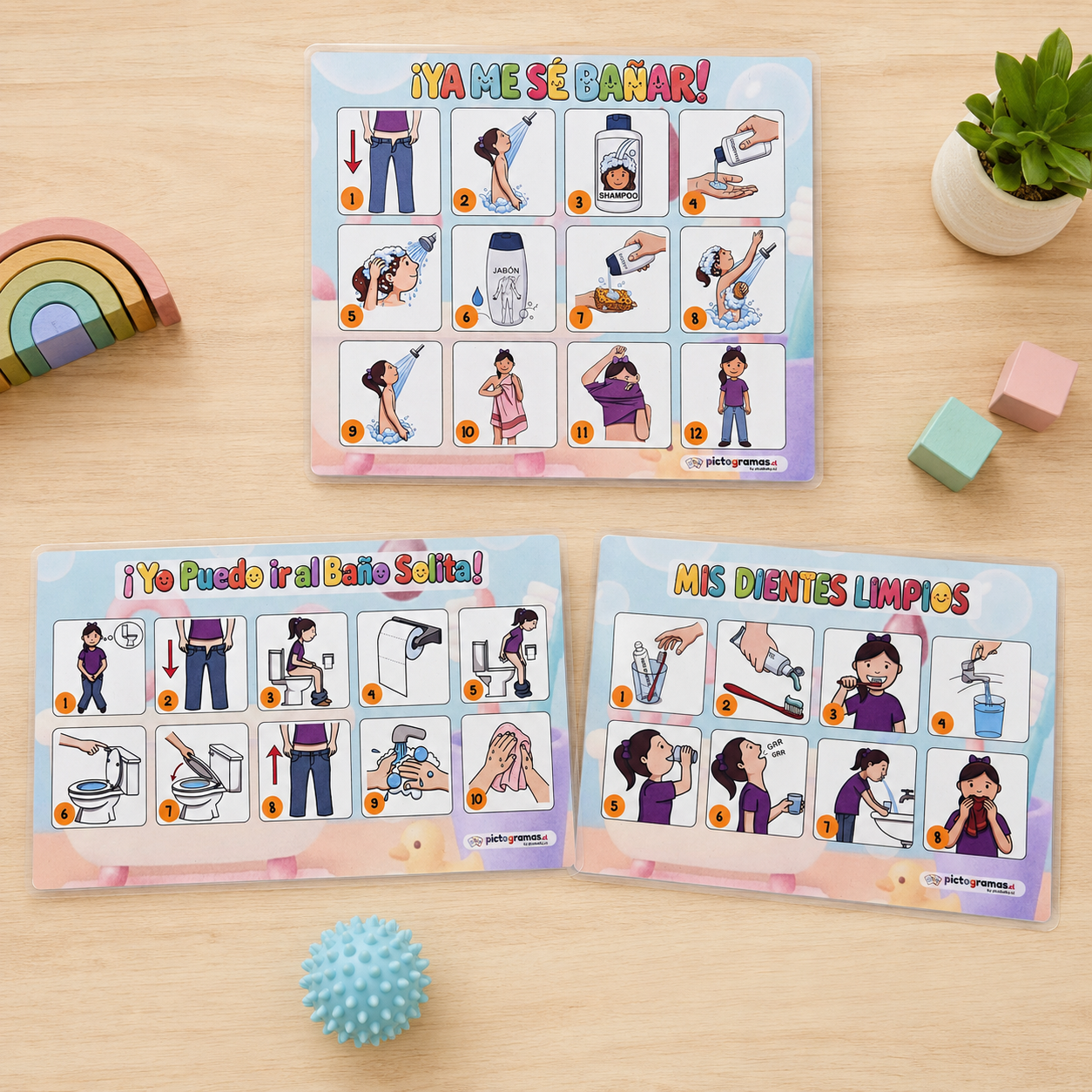 Set de Pictogramas - Rutinas del Baño 🚿🪥🧼 - Listos para usar 10