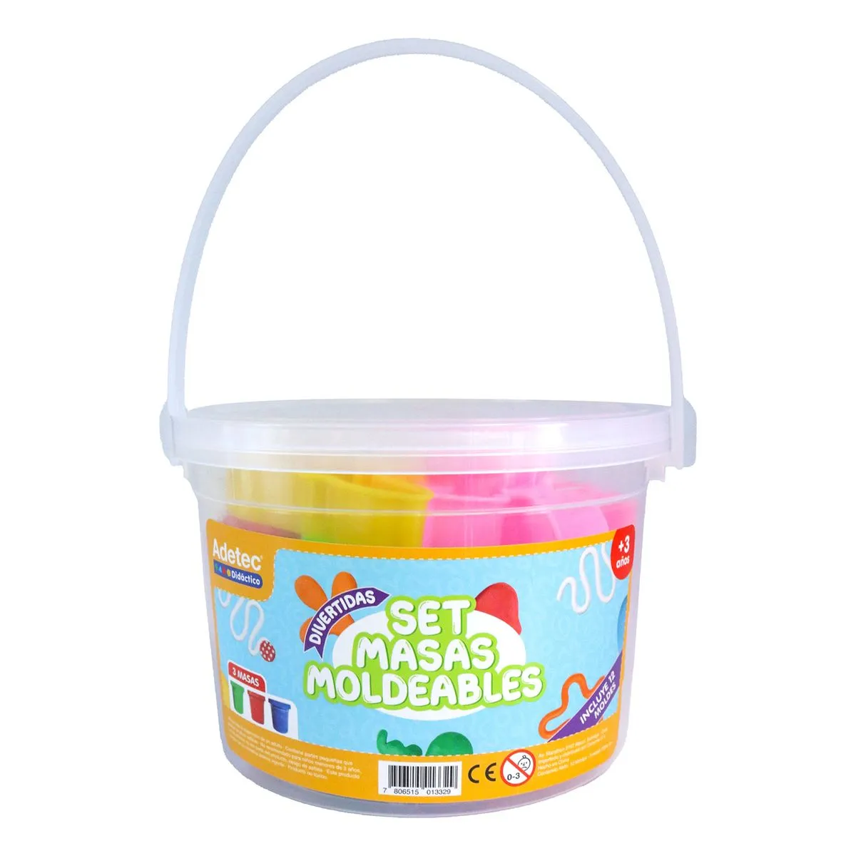 Kit Masas Moldeables y Moldes Colores Básicos (Moldes Animales) 1