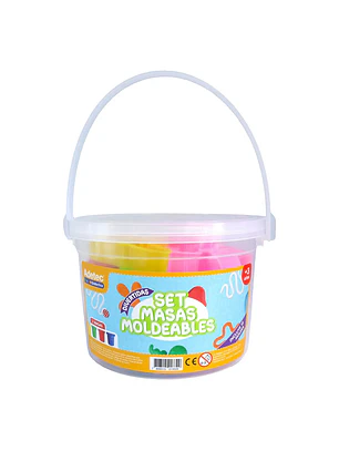 Kit Masas Moldeables y Moldes Colores Básicos (Moldes Animales)