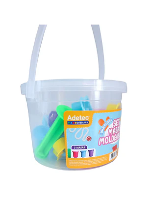 Kit Masas Moldeables y Moldes Colores Fluor (Moldes de Mariposa, Corazón)