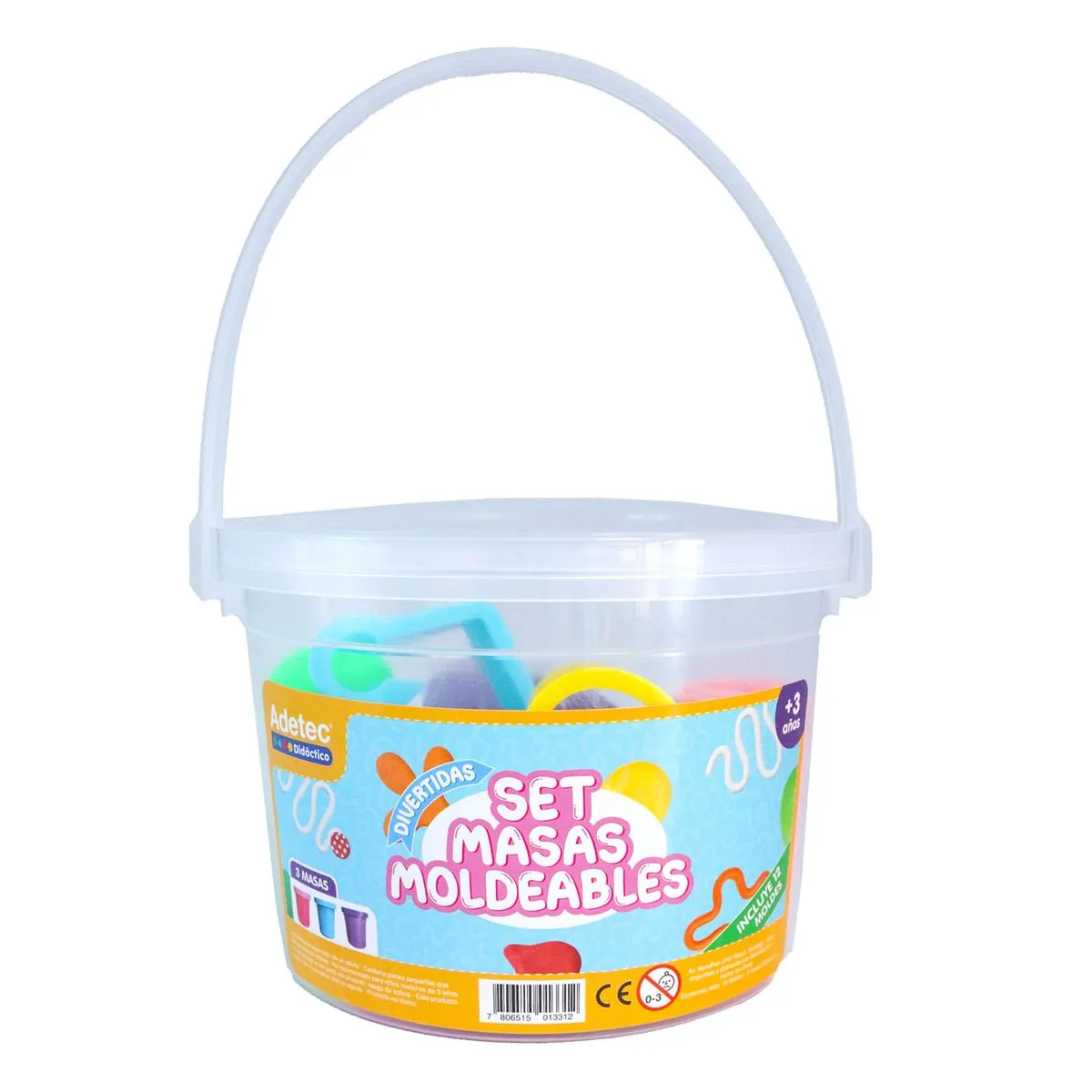 Kit Masas Moldeables y Moldes Colores Fluor (Moldes de Mariposa, Corazón) 1