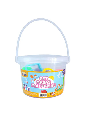 Kit Masas Moldeables y Moldes Colores Fluor (Moldes de Mariposa, Corazón)