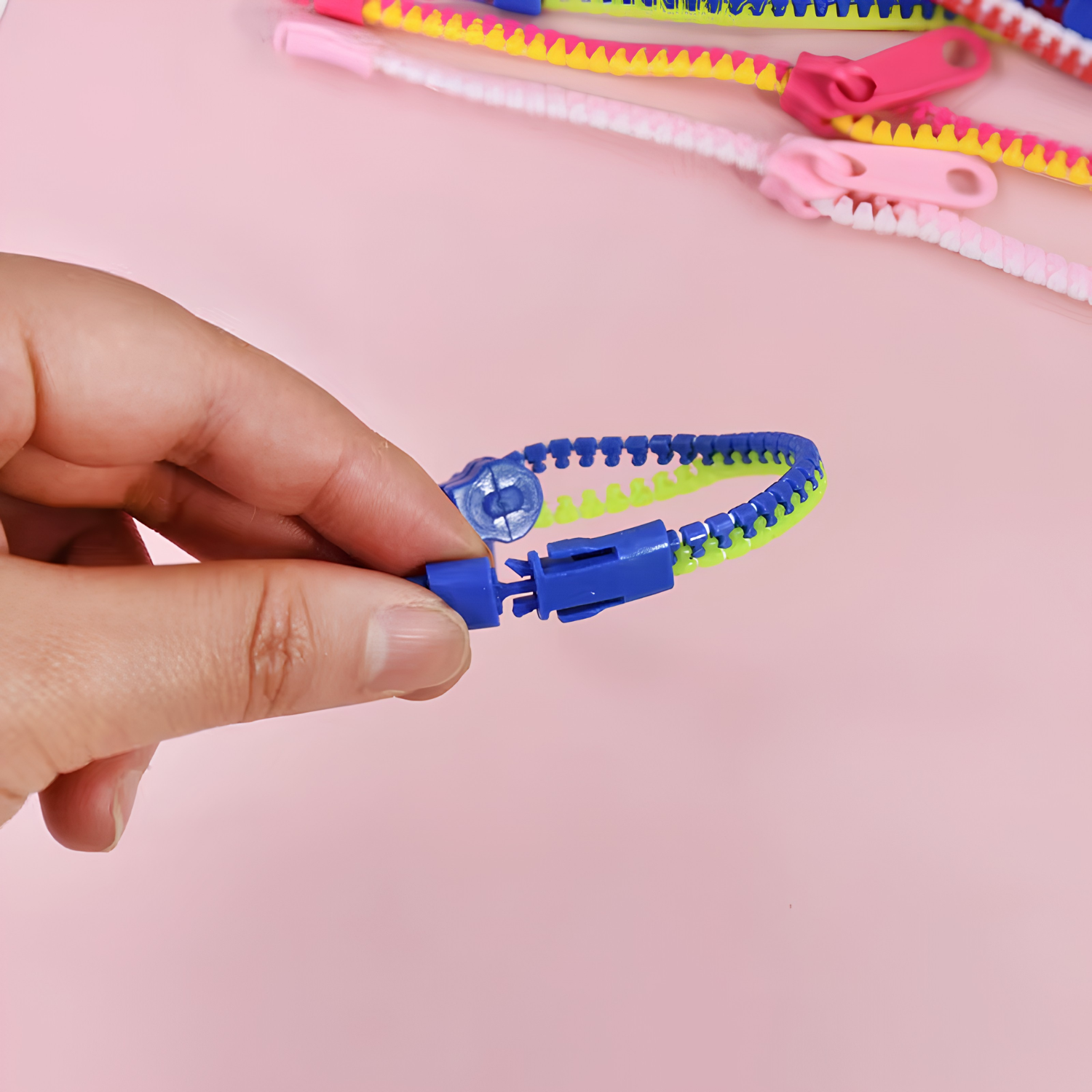 Pack 5 Pulseras Sensoriales Cremallera Antiestrés 5