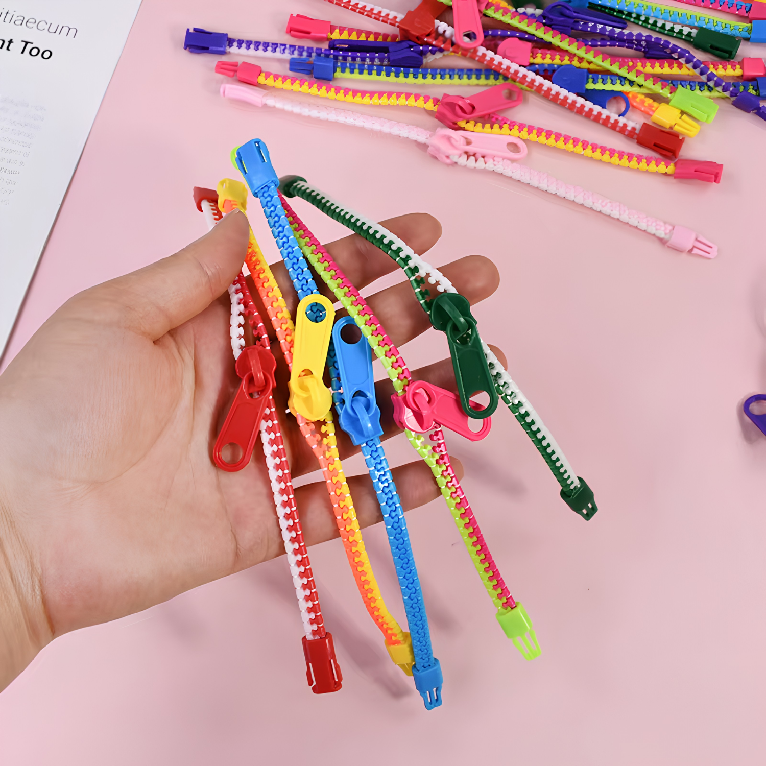 Pack 5 Pulseras Sensoriales Cremallera Antiestrés 4