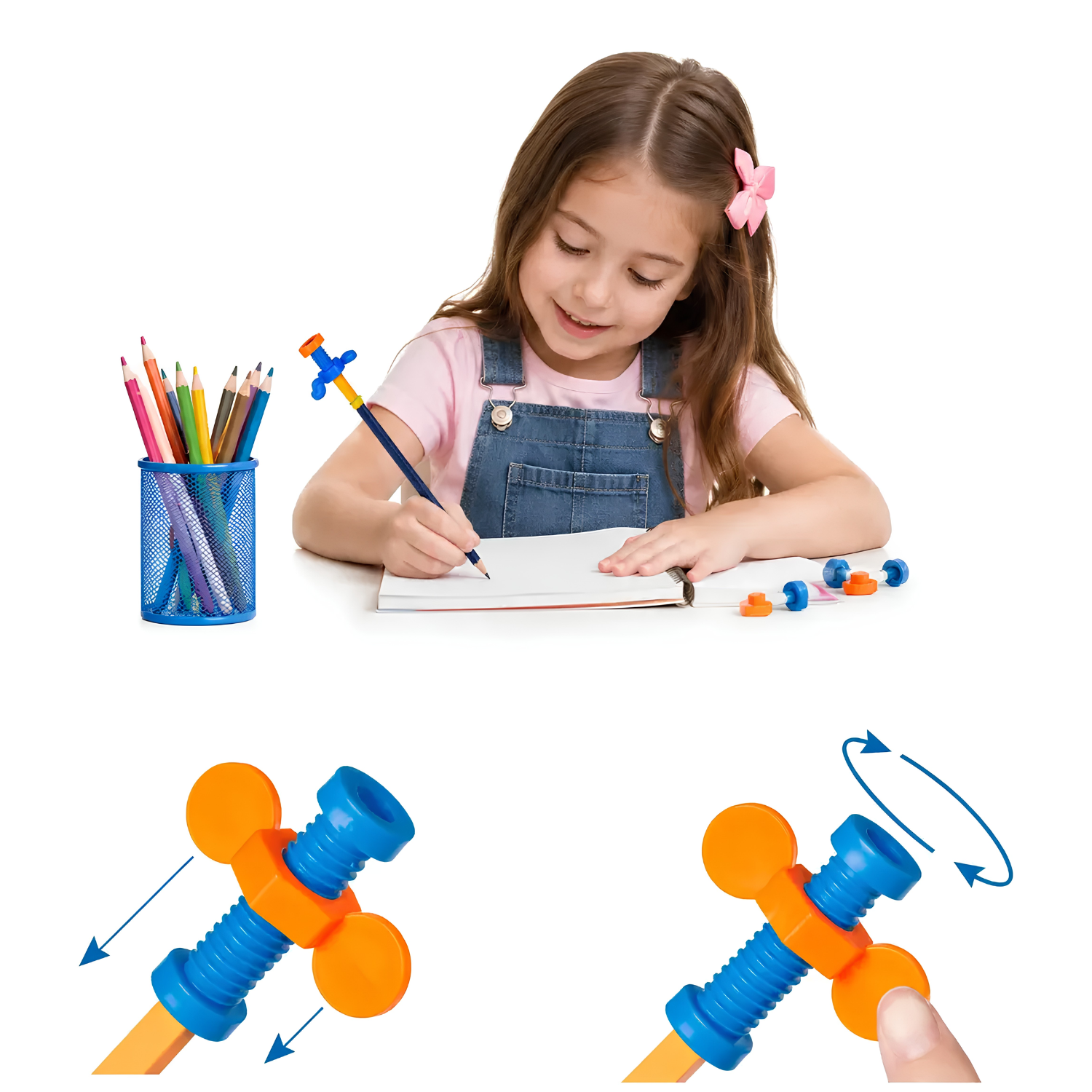 Pack 4 Tuercas Spinner para Lápices Antiestrés 4