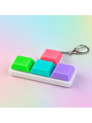 Llavero Teclado Click Fidget Sensorial Antiestrés