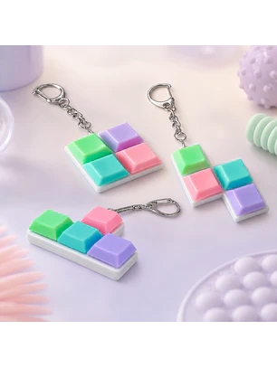 Llavero Teclado Click Fidget Sensorial Antiestrés