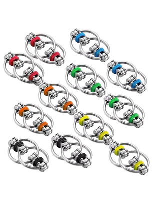 Set de 3 Fidget de Argollas Gemelas Metálicas
