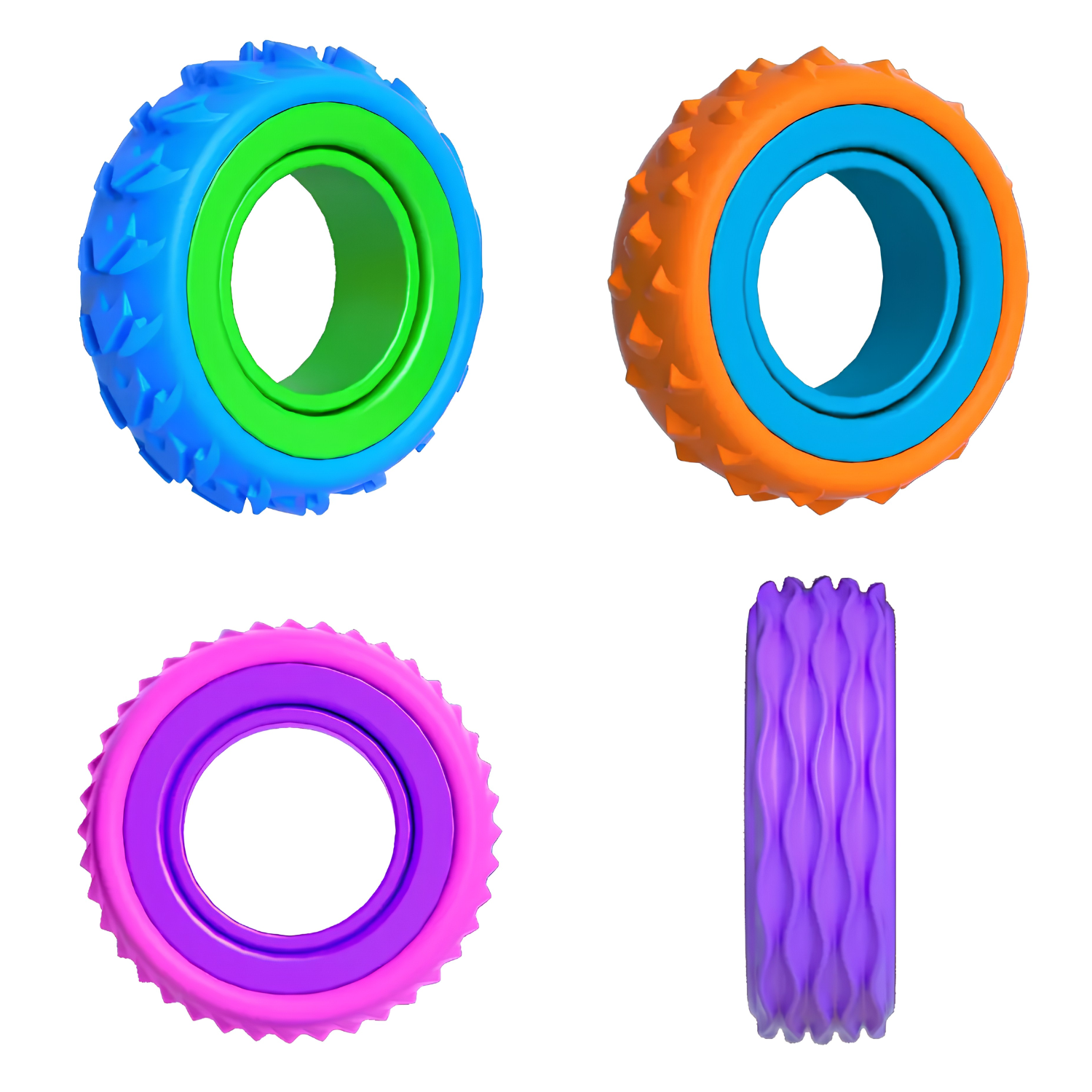 Set 5 Anillos Giratorios Sensoriales Fidget 2