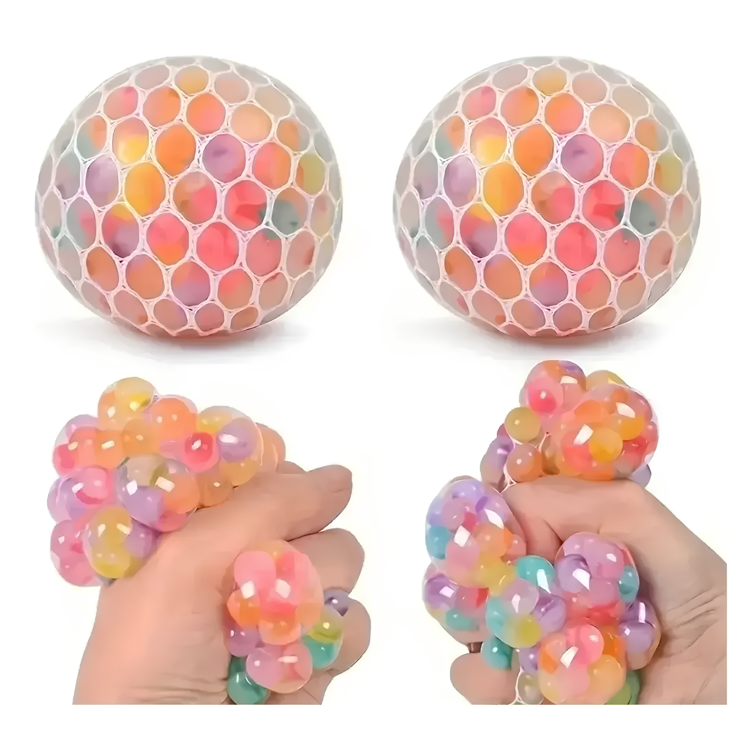 Pelota Antiestrés Malla Relajación Squishy Fidget 1