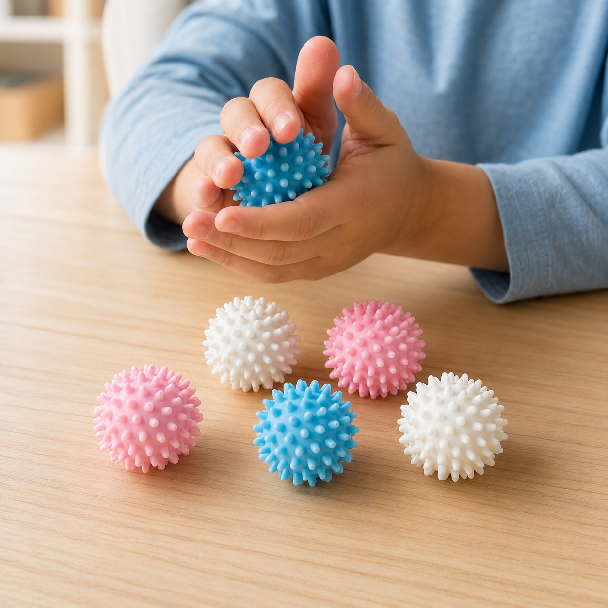 Set 6 Mini Pelotas Erizo 4 cm 3
