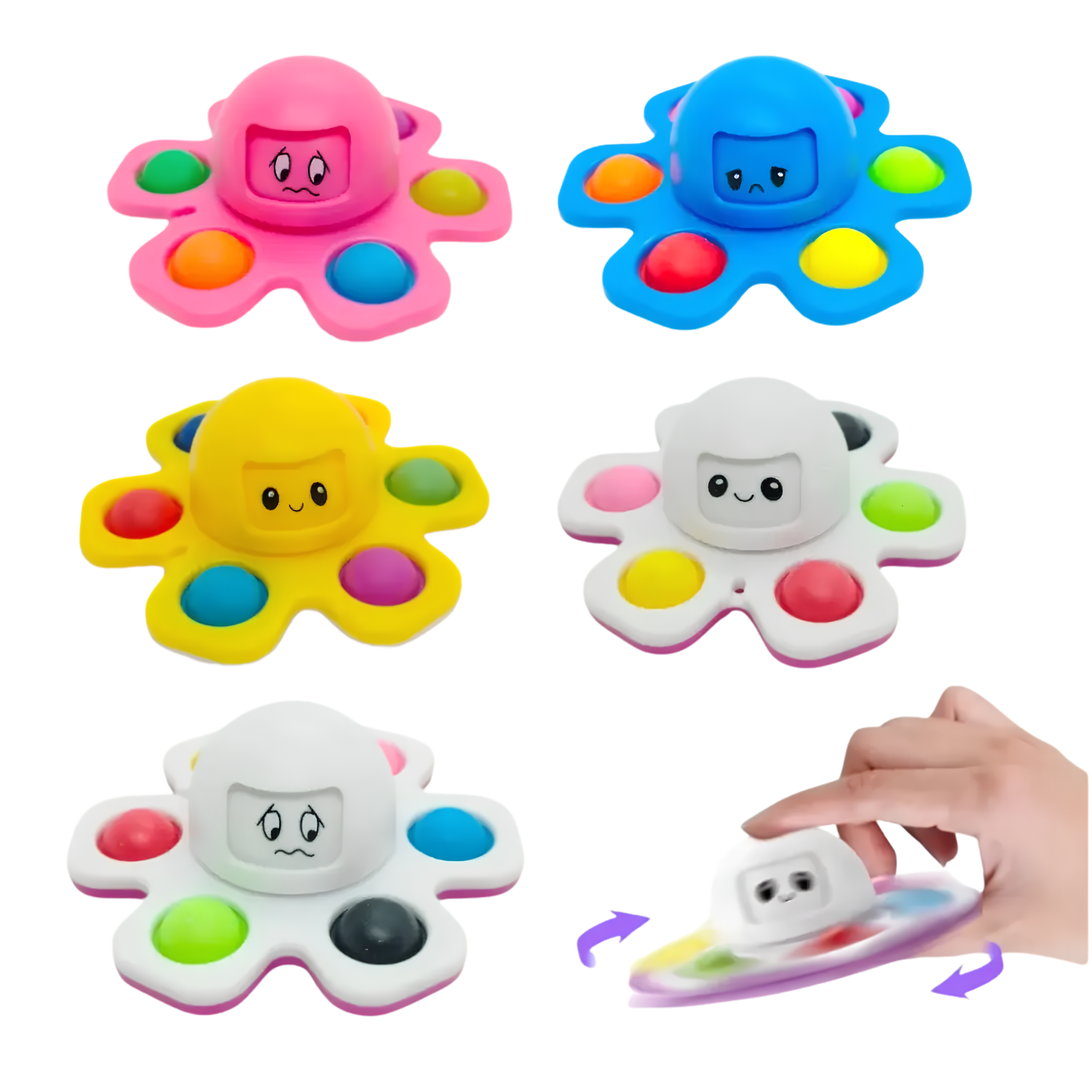 Pulpo Spinner Pop It de Emociones 1