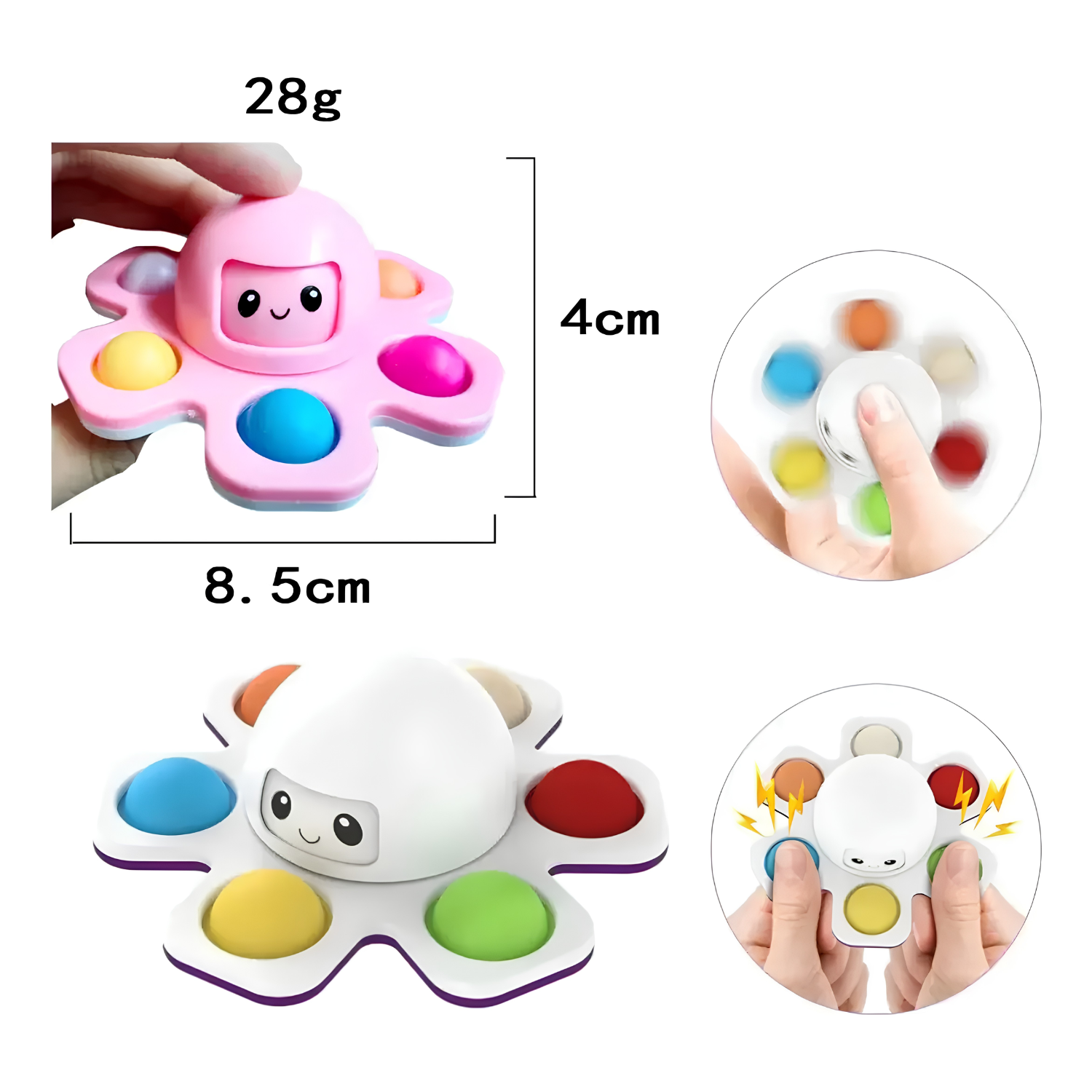 Pulpo Spinner Pop It de Emociones 4
