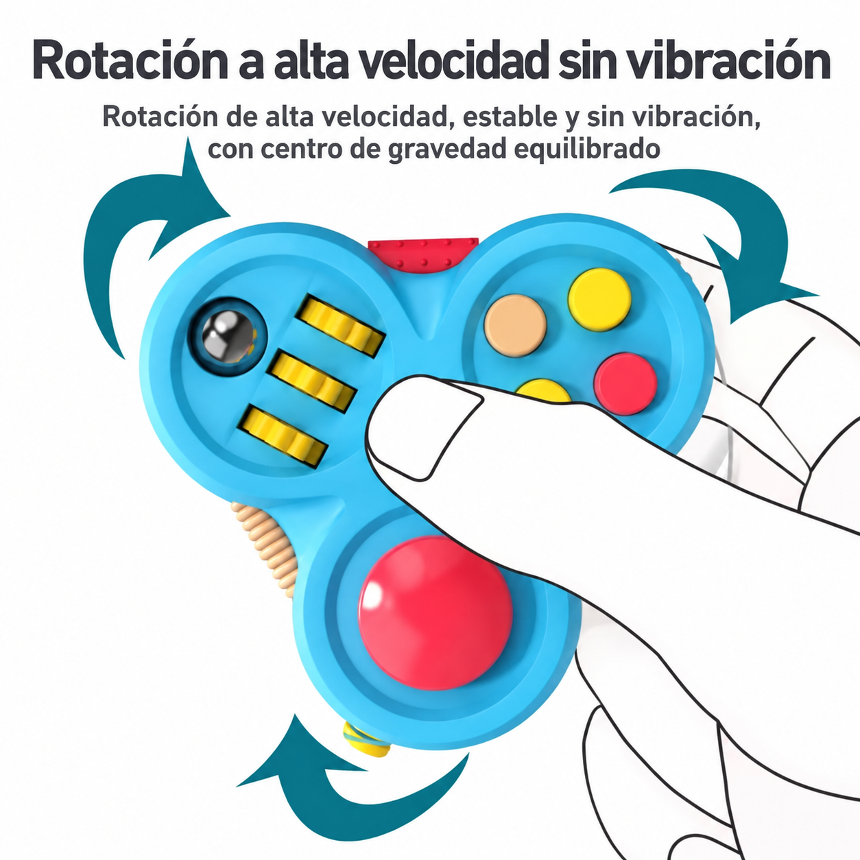 Spinner Fidget Antiestrés Con 12 Funciones 4
