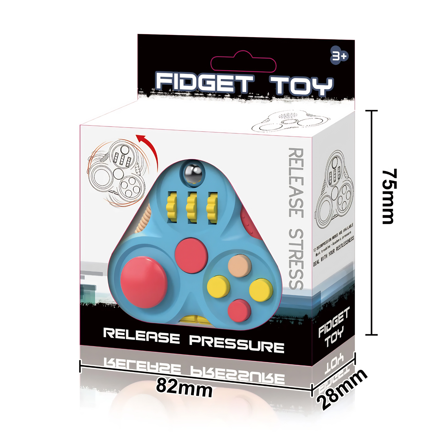 Spinner Fidget Antiestrés Con 12 Funciones 6