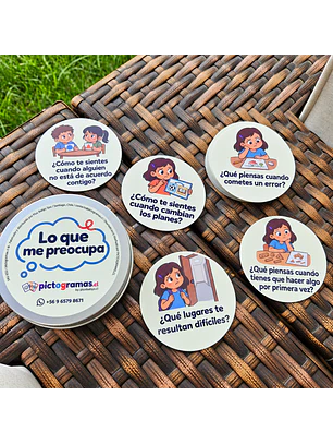 Tarjetas “Lo que me preocupa” - PENSAMIENTOS · EXPRESIÓN · CONVERSACIÓN