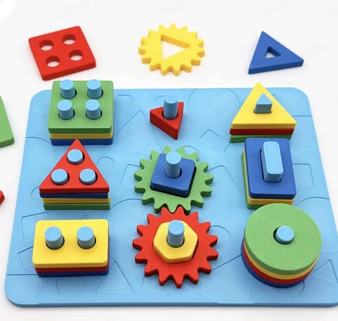 Tablero Montessori de apilamiento