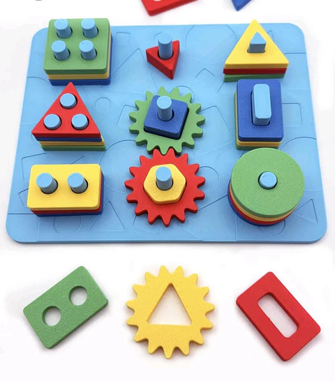 Tablero Montessori de apilamiento