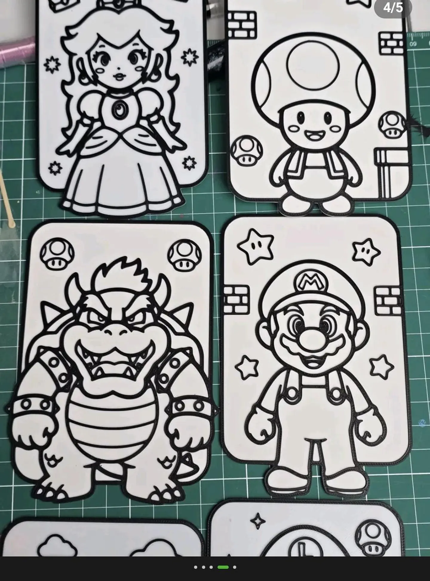 Set cuadros para colorear, escuadron mario 3