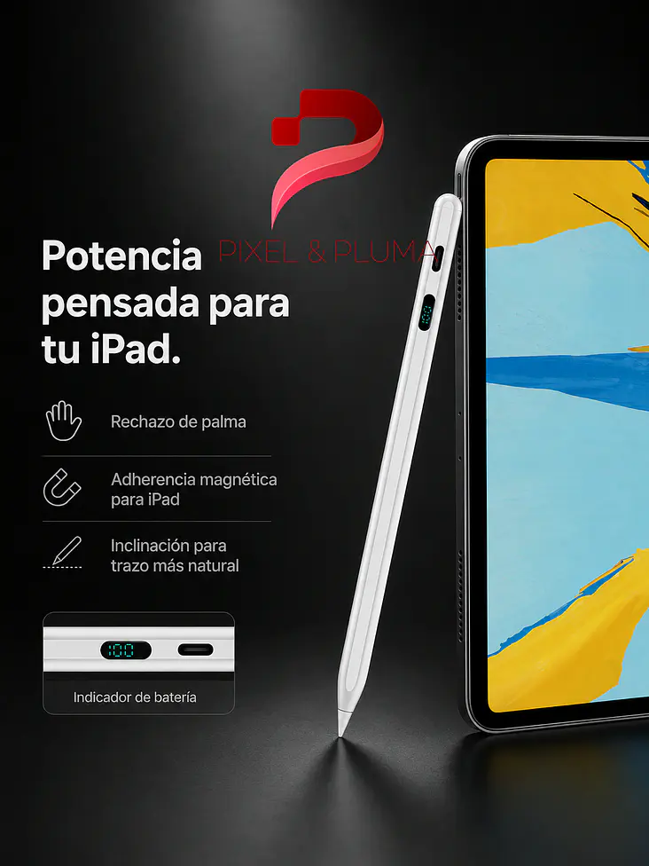 LÁPIZ ÓPTICO MAGNÉTICO USB-C CON PANTALLA LCD PARA IPAD 2