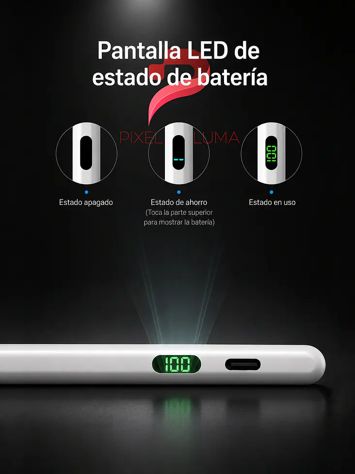LÁPIZ ÓPTICO MAGNÉTICO USB-C CON PANTALLA LCD PARA IPAD 6
