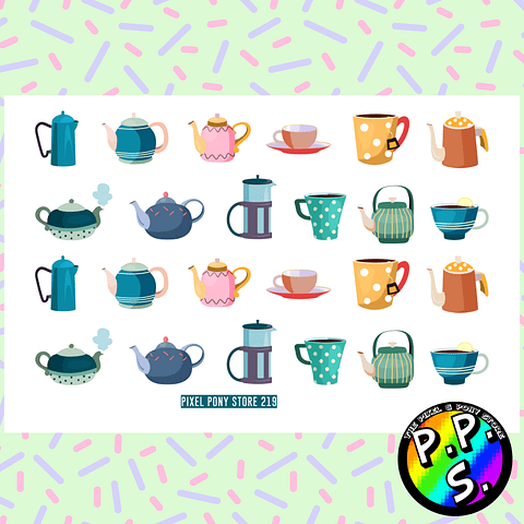 Lámina de Stickers 219 Tecito