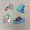 Set de Stickers Gato Memes Holográficos
