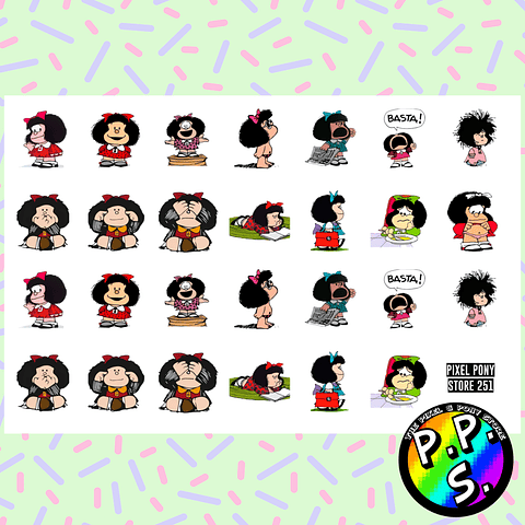 Lámina de Stickers 251 Mafalda
