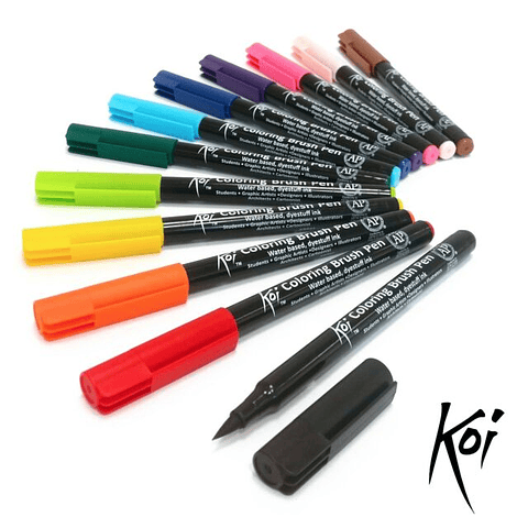 Koi - Coloring Brush Pen Acuarelables Set 48 Unidades