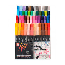 Koi - Coloring Brush Pen Acuarelables Set 48 Unidades