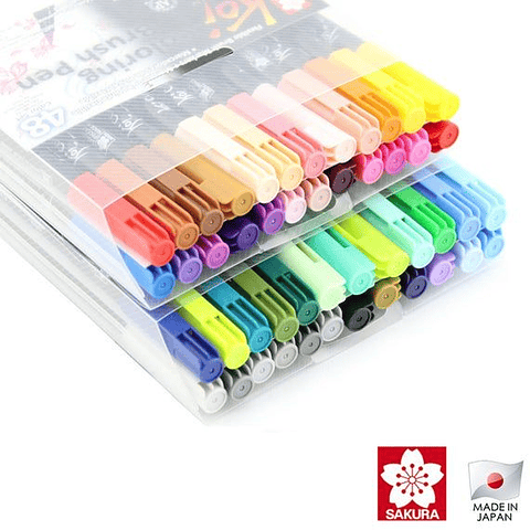 Koi - Coloring Brush Pen Acuarelables Set 48 Unidades