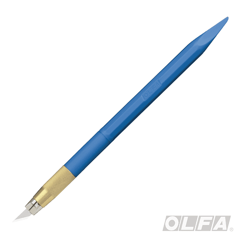 Olfa - Cuchillo Azul Tipo Lápiz con Angulo de 30° y Espátula