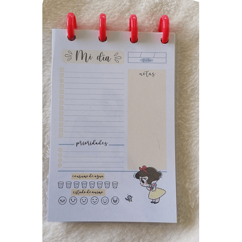 Planificador Diario A6 - Princesas - Blancanieves