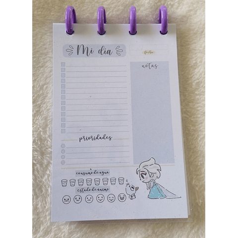 Planificador Diario A6 - Princesas - Elsa