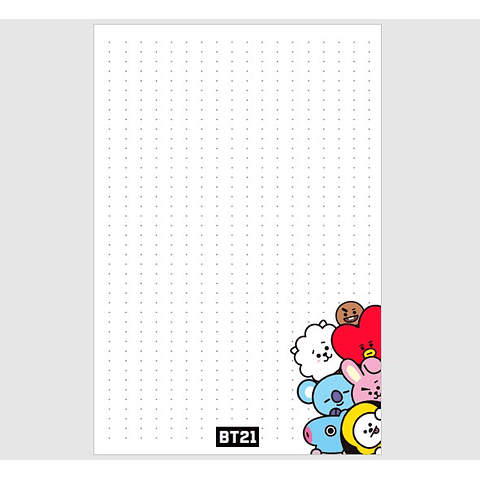 Cuaderno A5 - BTS - BT21 2