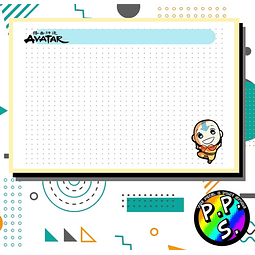 Flashcard - Avatar Aang Chibi Fichas Bibliográficas