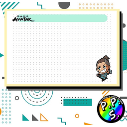 Flashcard - Avatar Sokka Chibi Fichas Bibliográficas