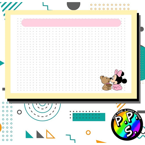 Flashcard - Minnie Bebé Fichas Bibliográficas