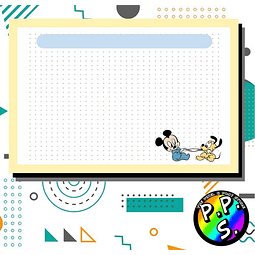 Flashcard - Mickey y Pluto Bebé Fichas Bibliográficas