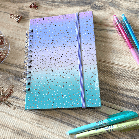 Cuaderno A5 - Rainbow Gold