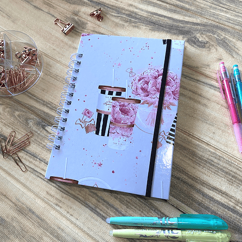 Cuaderno A5 - Peony and Tumblers