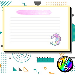 Flashcard - Unicornio Con Ribbon Bibliográficas