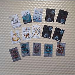 Set n°1 Stickers de Libros - Saga Acotar, El Príncipe Cruel, La Canción del Lobo