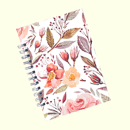 Cuaderno A5 - Flores y Hojas