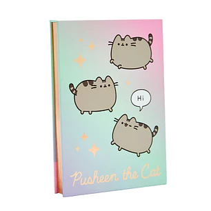 Mooving Pusheen Block de Notas Con borde Dorado