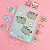 Mooving Pusheen Block de Notas Con borde Dorado