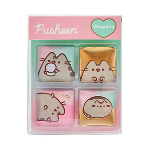 Mooving Pusheen Magnets Set 4 Imanes de Vidrio