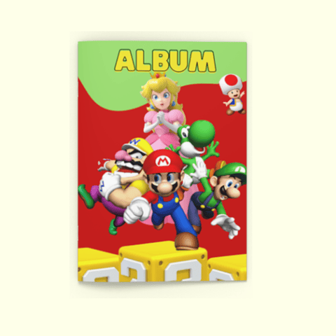 Álbum con Láminas de Stickers - Mario Bros.