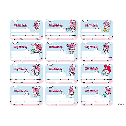 Set Etiquetas Escolares Sanrio My Melody