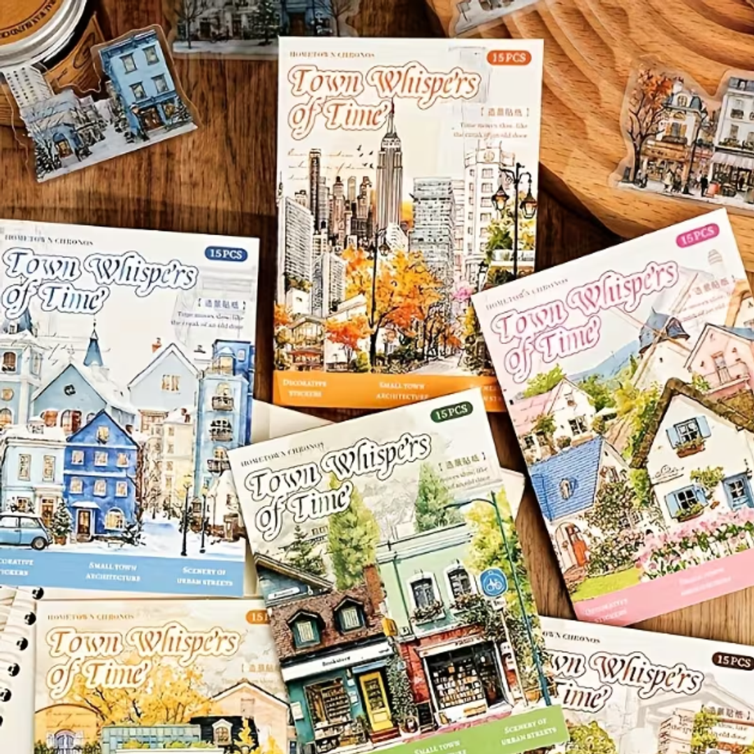 Set Stickers Decorativos Ciudades 15 unidades 1